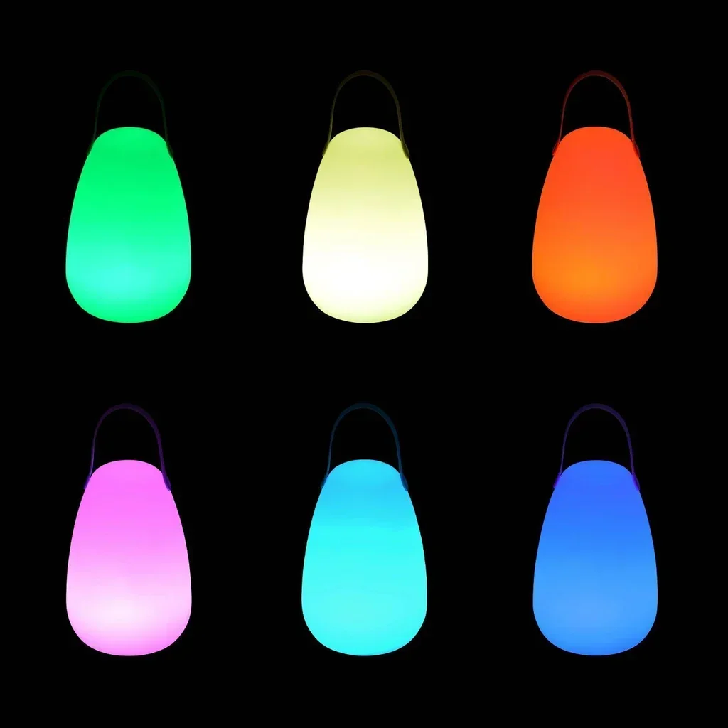 Lampe de table nomade sans fil LED multicolore intérieur extérieur portable