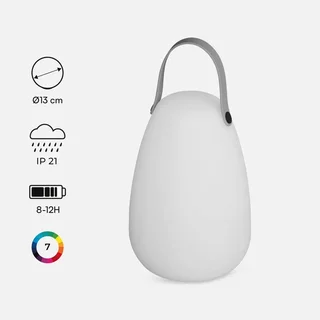 Lampe de table nomade sans fil LED multicolore intérieur extérieur portable