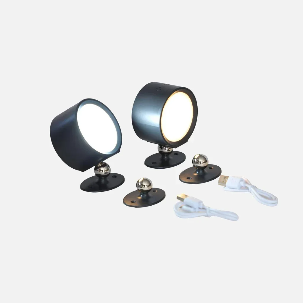 Wireless LED Pergola Lights Rechargeable Set of 2 with Adhesive Base