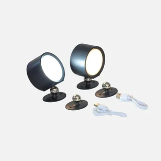 Wireless LED Pergola Lights Rechargeable Set of 2 with Adhesive Base