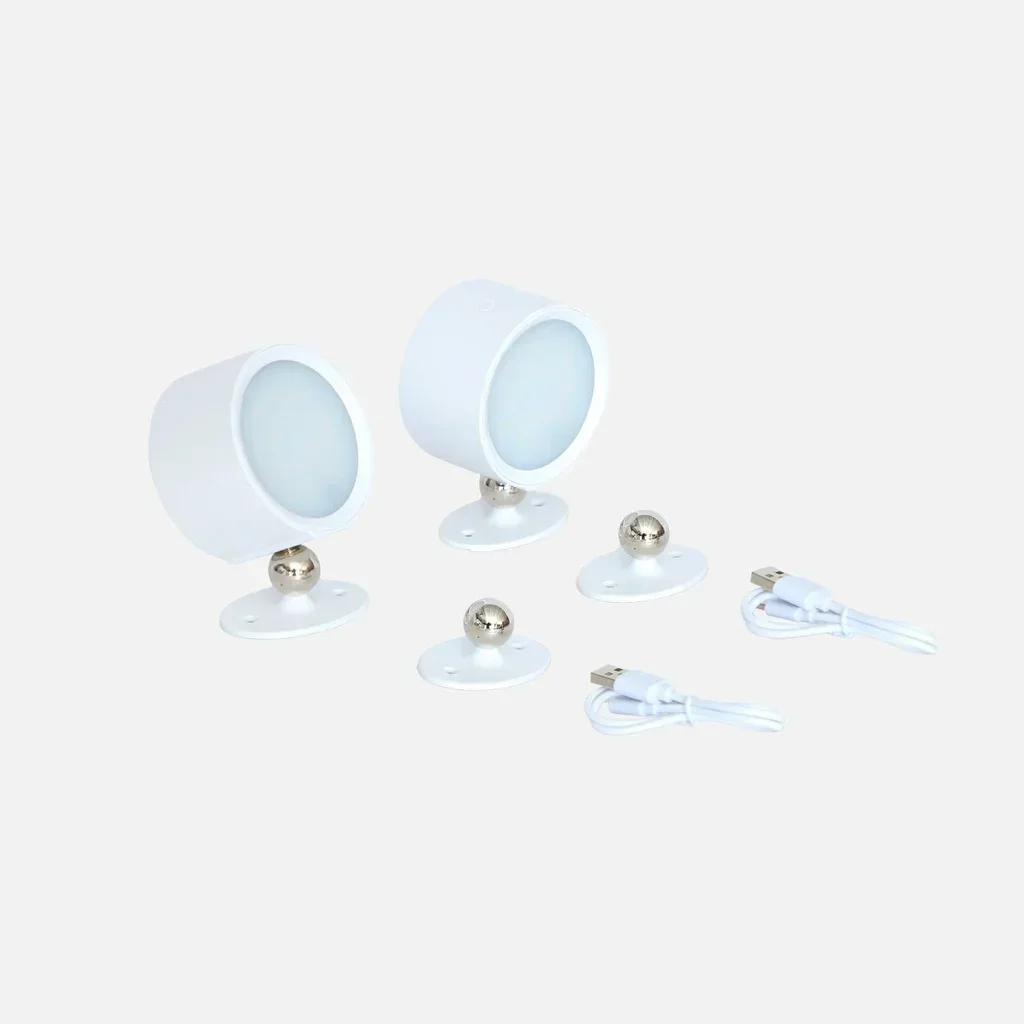 Wireless rechargeable LED pergola lights set of 2 - outdoor touch lighting