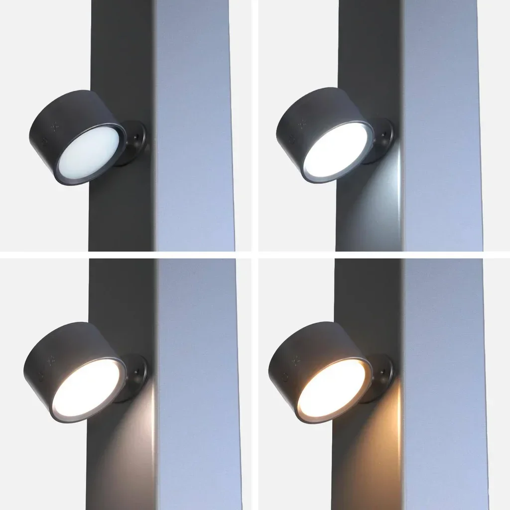 Wireless LED Pergola Lights Rechargeable Set of 2 with Adhesive Base