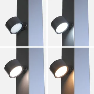Wireless LED Pergola Lights Rechargeable Set of 2 with Adhesive Base
