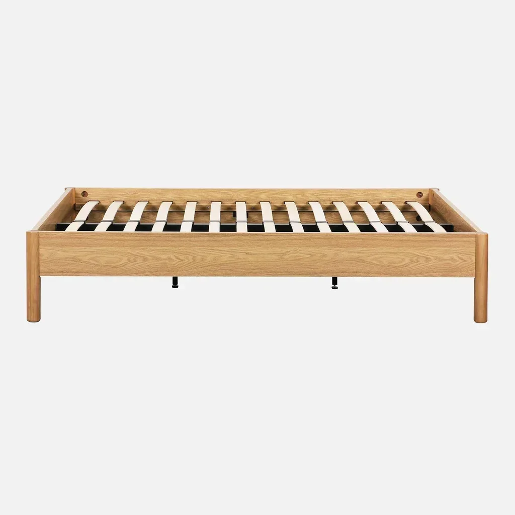 Cama 140x190 madera pino macizo somier láminas estilo escandinavo Harmony