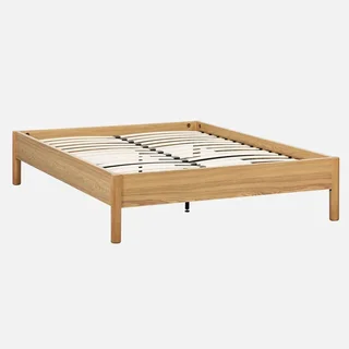 Cama 140x190 madera pino macizo somier láminas estilo escandinavo Harmony