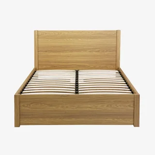 Letto 140x190 Nepal con cassetti e testiera effetto legno vintage