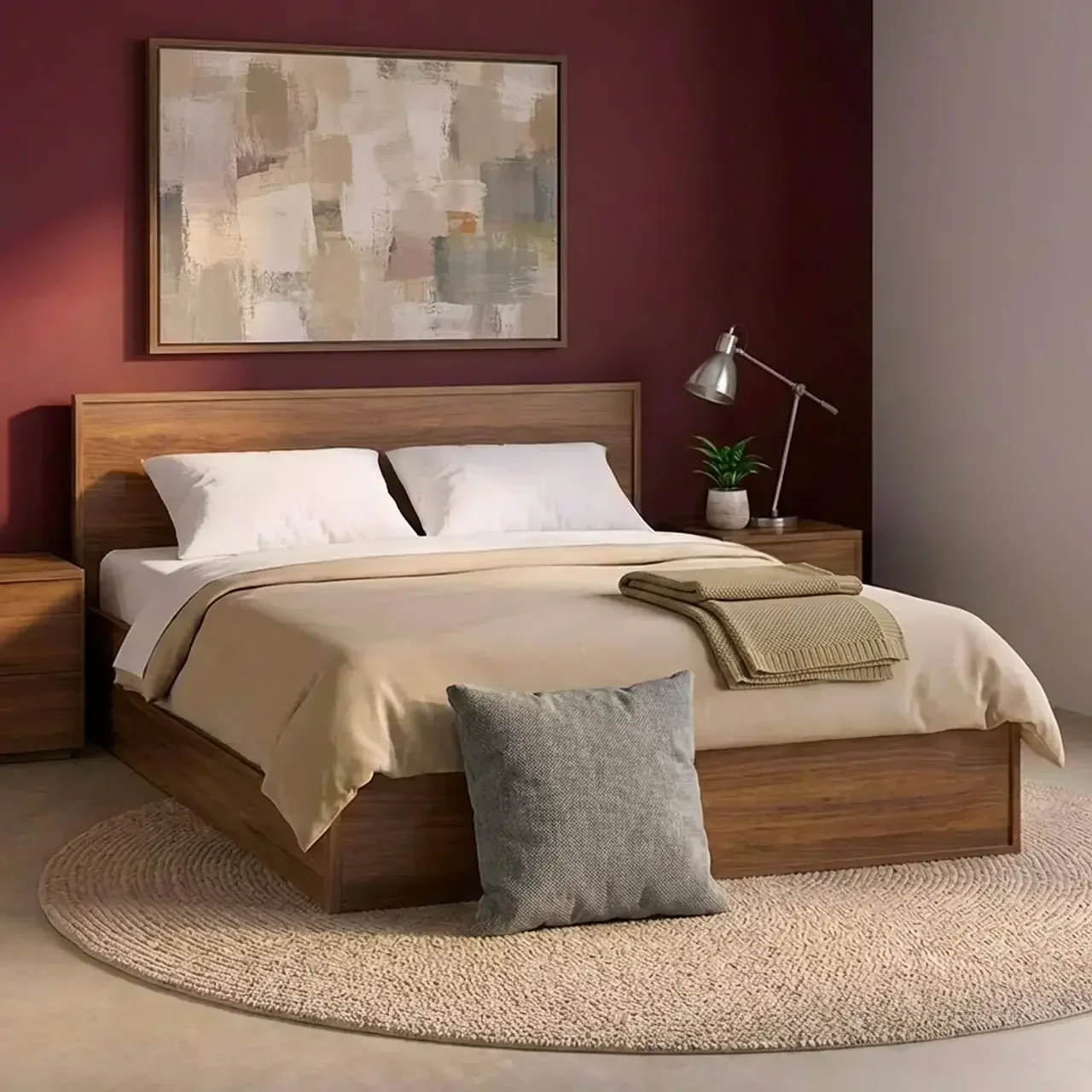 Cama 140x190 cm Kuba con cajones y cabecero de madera