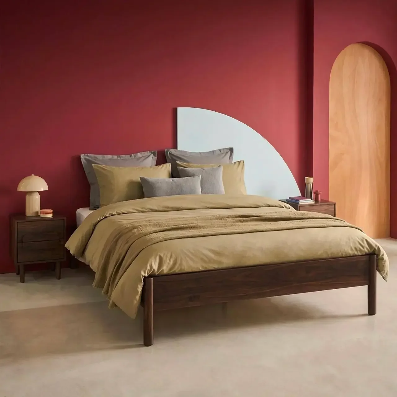Lit 160x200 cm Harmony bois sommier à lattes scandinave