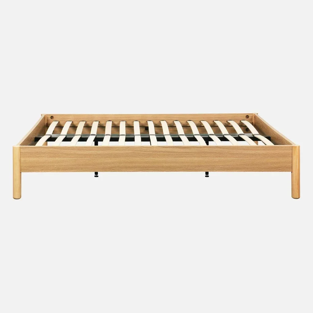 Lit 160x200 cm scandinave Harmony bois avec sommier à lattes