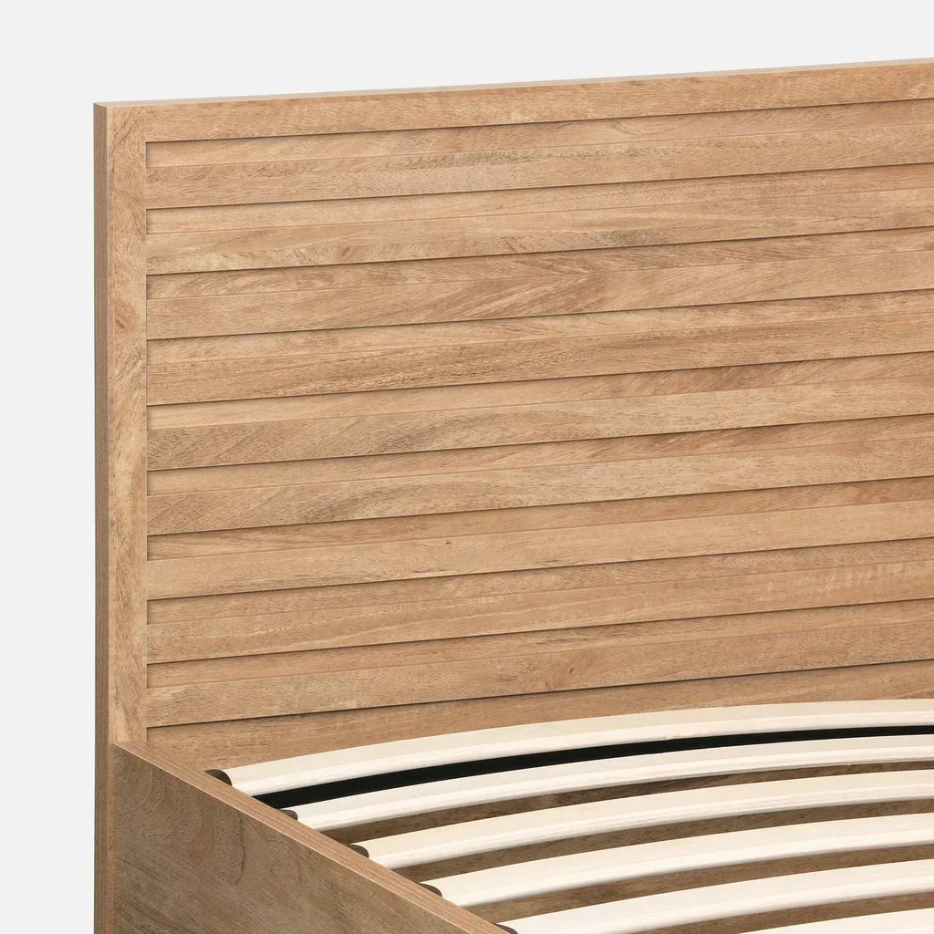 Lit coffre rangement 160x200 bois scandinave Madère