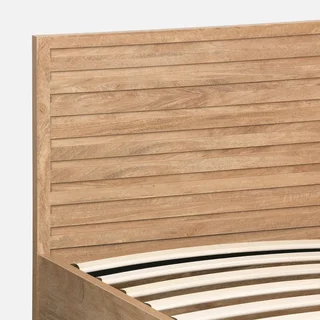 Lit coffre rangement 160x200 bois scandinave Madère