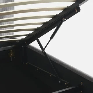Lit coffre 160x200 cm velours côtelé avec rangement et tête de lit moelleuse