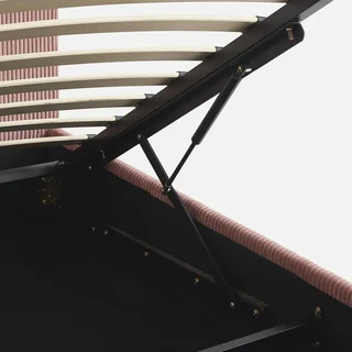 Lit coffre velours côtelé 90x190 cm avec rangement intégré