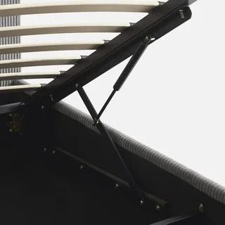 Lit coffre velours côtelé 90x190 avec rangement intégré et tête de lit