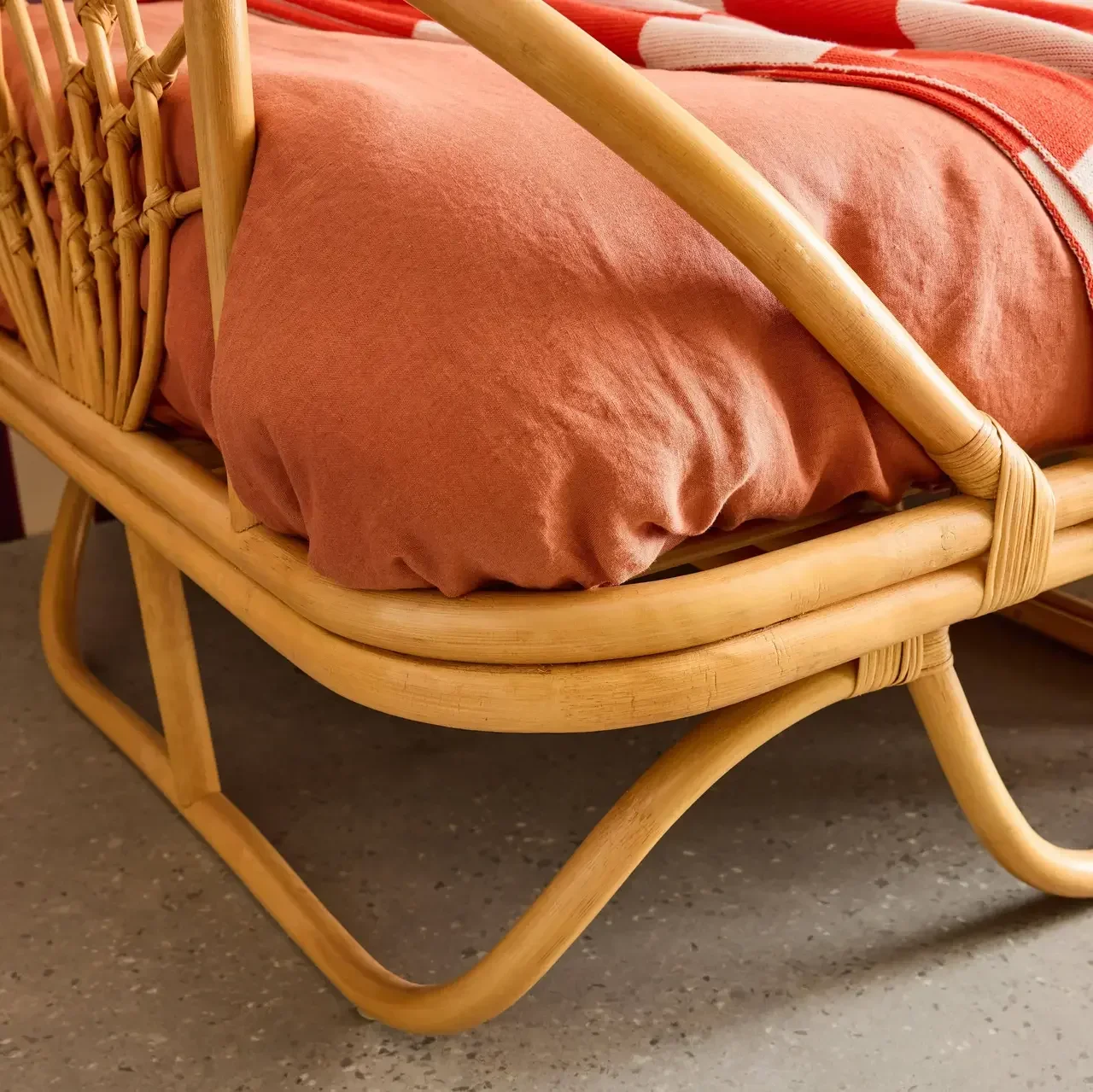 Lit junior rotin naturel 90x190 cm style tropical Arlo