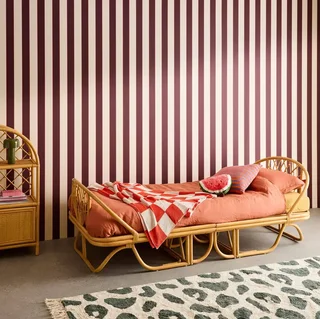 Lit junior rotin naturel 90x190 cm style tropical Arlo