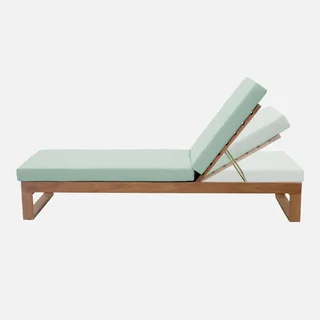 Set de 2 tumbonas ajustables de eucalipto Pamplona para jardín