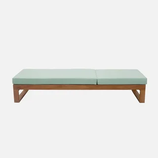 Set de 2 tumbonas ajustables de eucalipto Pamplona para jardín