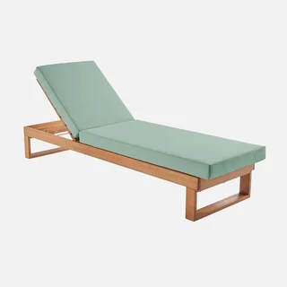 Set de 2 tumbonas ajustables de eucalipto Pamplona para jardín