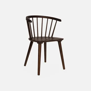 Chaises bois hévéa barreaux Paula lot de 2 design intemporel