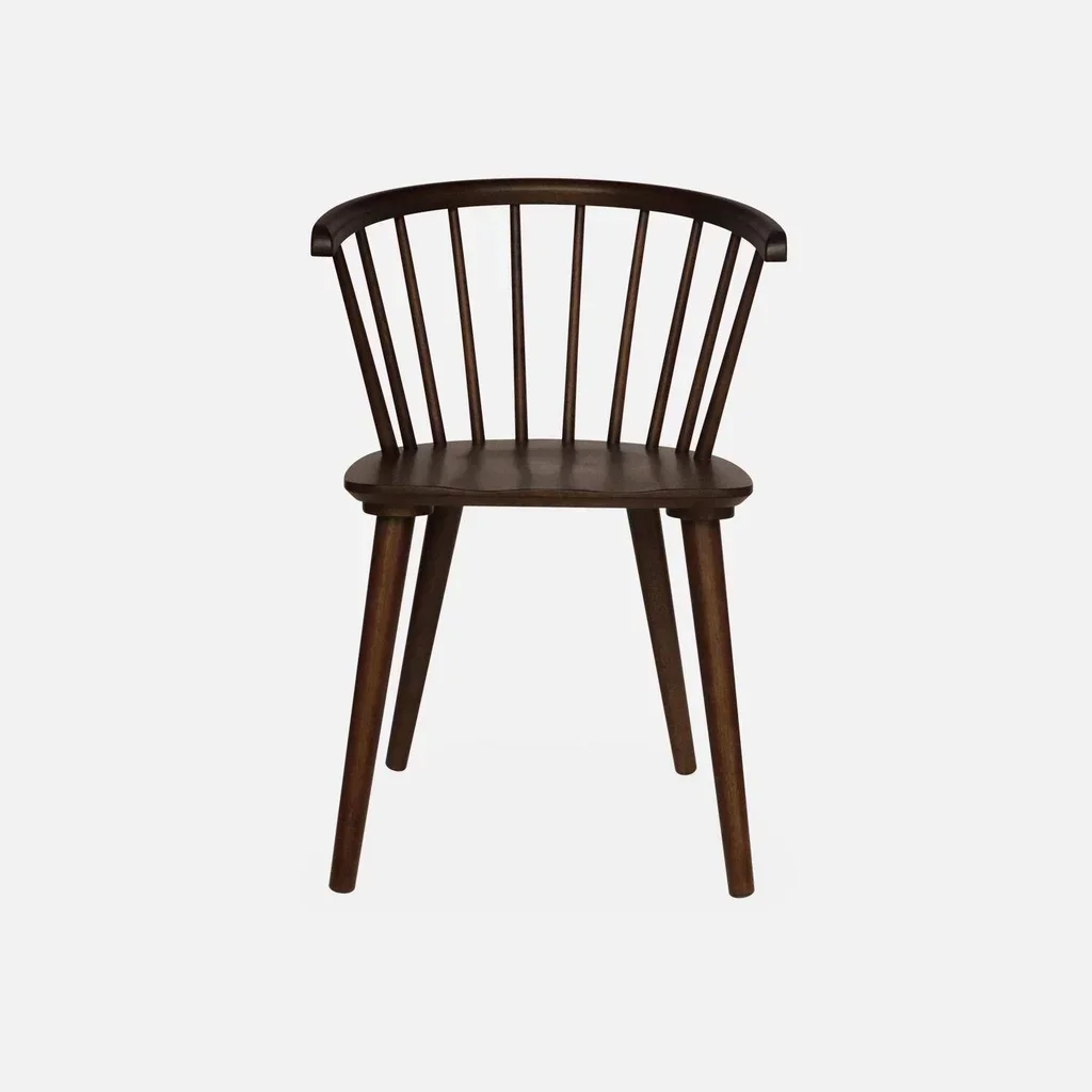 Chaises bois hévéa barreaux Paula lot de 2 design intemporel