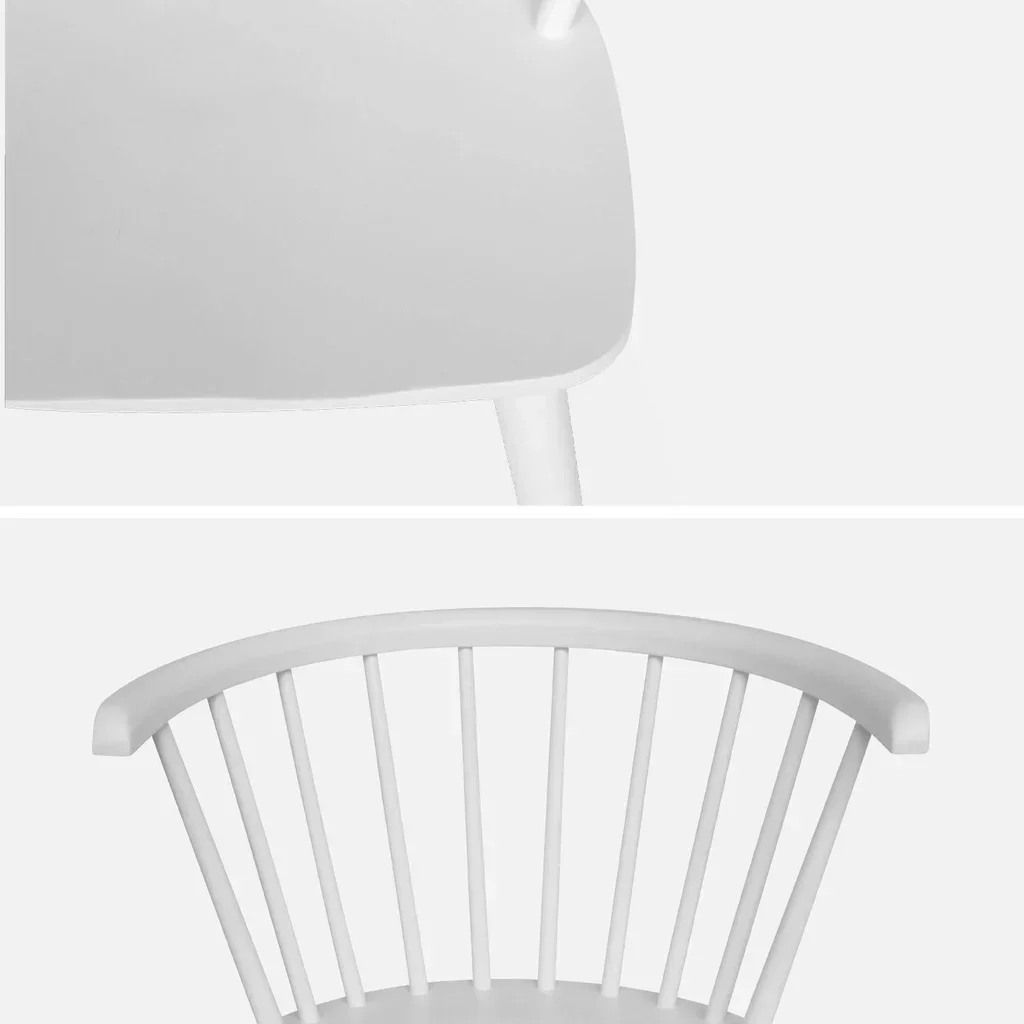 Chaises bois hévéa dossier barreaux style scandinave Paula