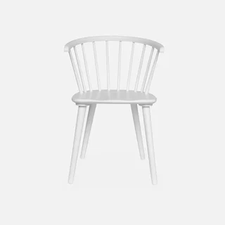 Chaises bois hévéa dossier barreaux style scandinave Paula