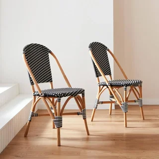 Lot 2 chaises bistrot rotin polyrotin vintage Montmartre