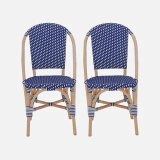 Lot 2 chaises bistrot rotin polyrotin vintage Montmartre