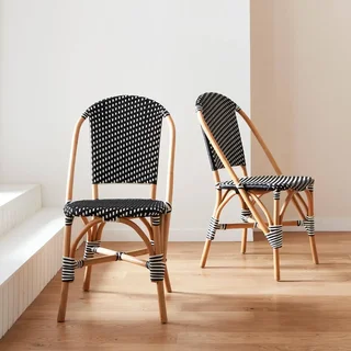 Lot 2 chaises bistrot rotin polyrotin vintage Montmartre