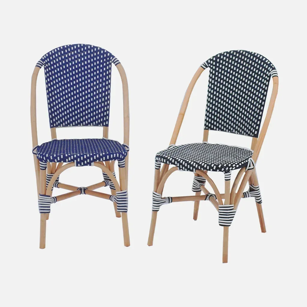 Lot 2 chaises bistrot rotin polyrotin vintage Montmartre