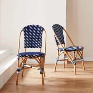 Lot 2 chaises bistrot rotin polyrotin vintage Montmartre