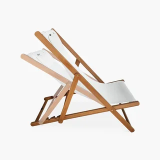 Lot de 2 chaises chiliennes pliantes en eucalyptus réglables avec repose-tête