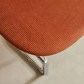 Chaises design velours côtelé marron piètement chromé Maloa lot de 2