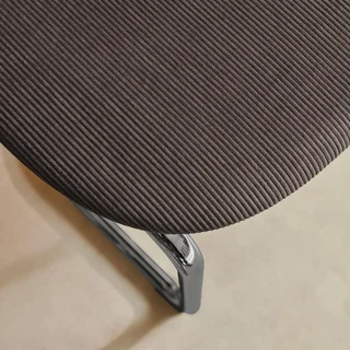 2 chaises design Maloa velours côtelé marron pieds chromés