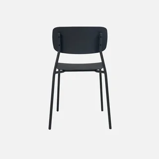 Lot 2 chaises empilables acier plastique jardin Liva