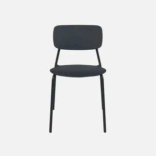Lot 2 chaises empilables acier plastique jardin Liva