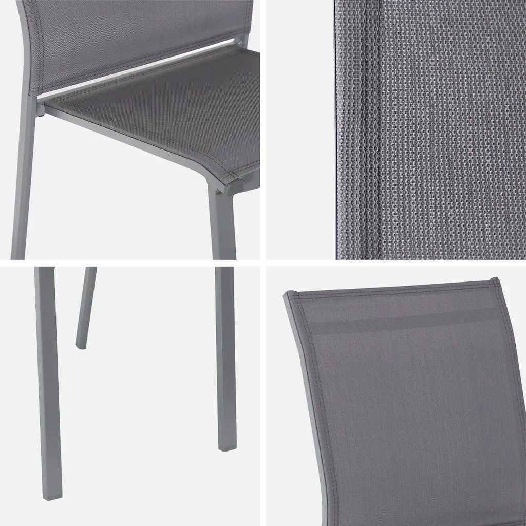 Chaises empilables aluminium jardin Cleveland design moderne