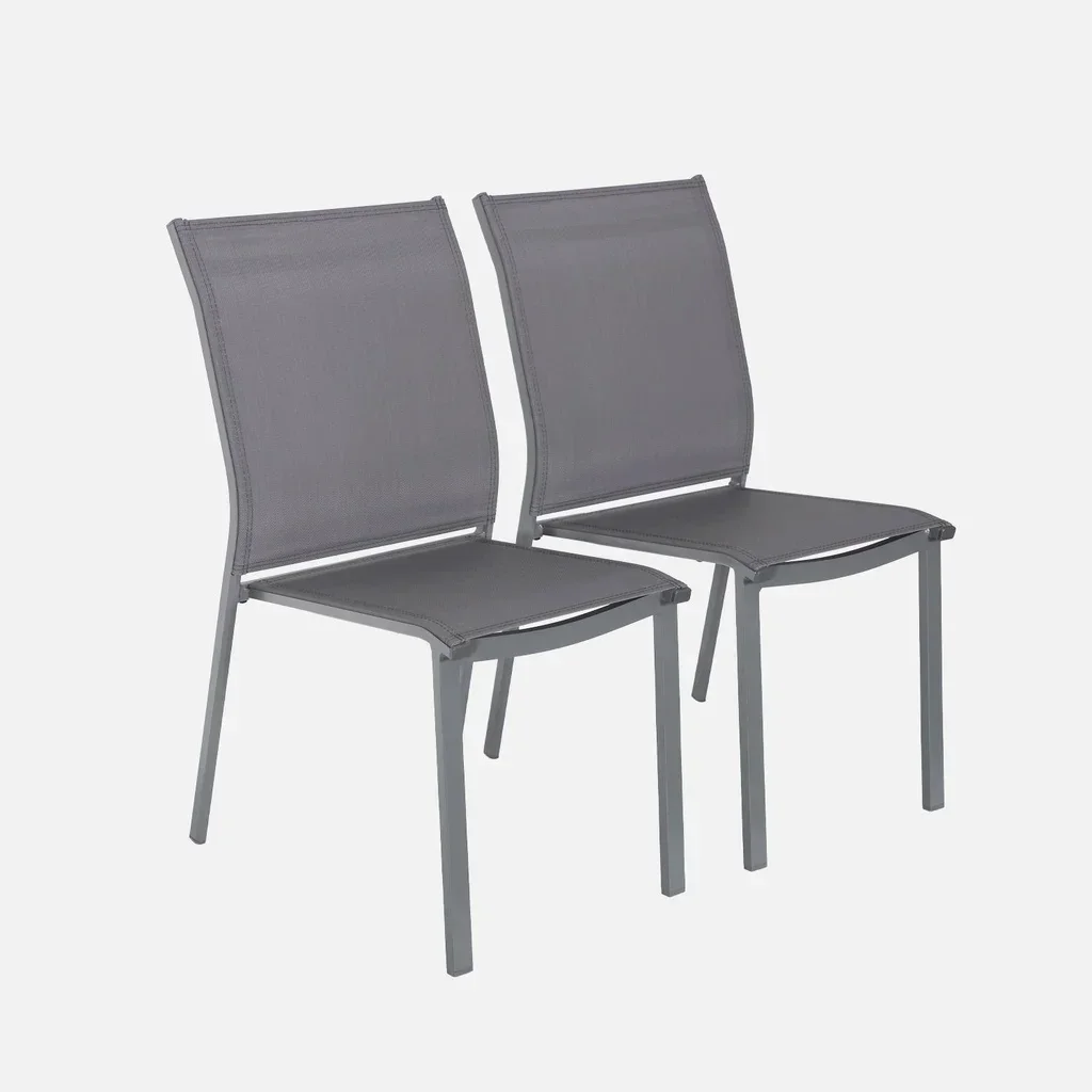 Chaises empilables aluminium jardin Cleveland design moderne