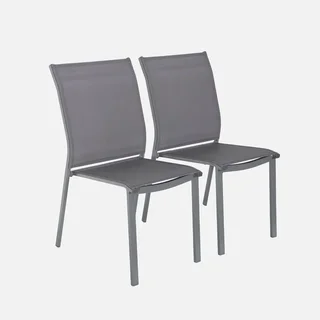 Chaises empilables aluminium jardin Cleveland design moderne