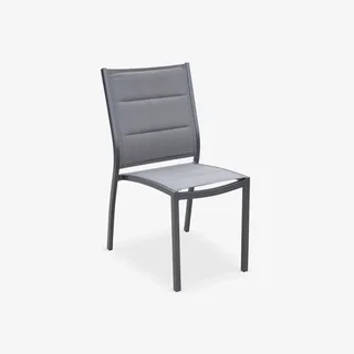 Lot 2 chaises empilables aluminium jardin Chicago Odenton design contemporain