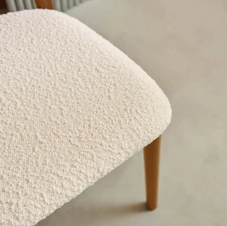 Lot de 2 chaises scandinaves hévéa bouclette