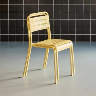 Chaises de jardin Amélia en acier antirouille - Lot de 2 bistrot empilables