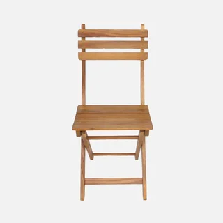Lot de 2 chaises pliantes jardin bois acacia FSC