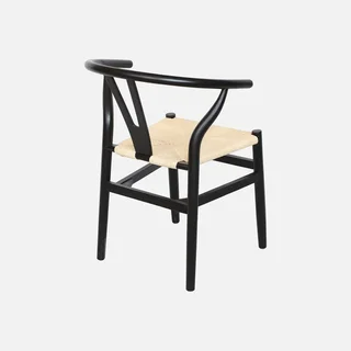 Chaises vintage bois hêtre cordes tressées lot de 2