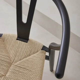 Chaises vintage bois hêtre cordes tressées lot de 2
