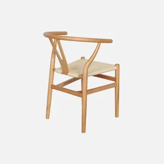 Chaises vintage bois hêtre et cordes tressées - Lot de 2