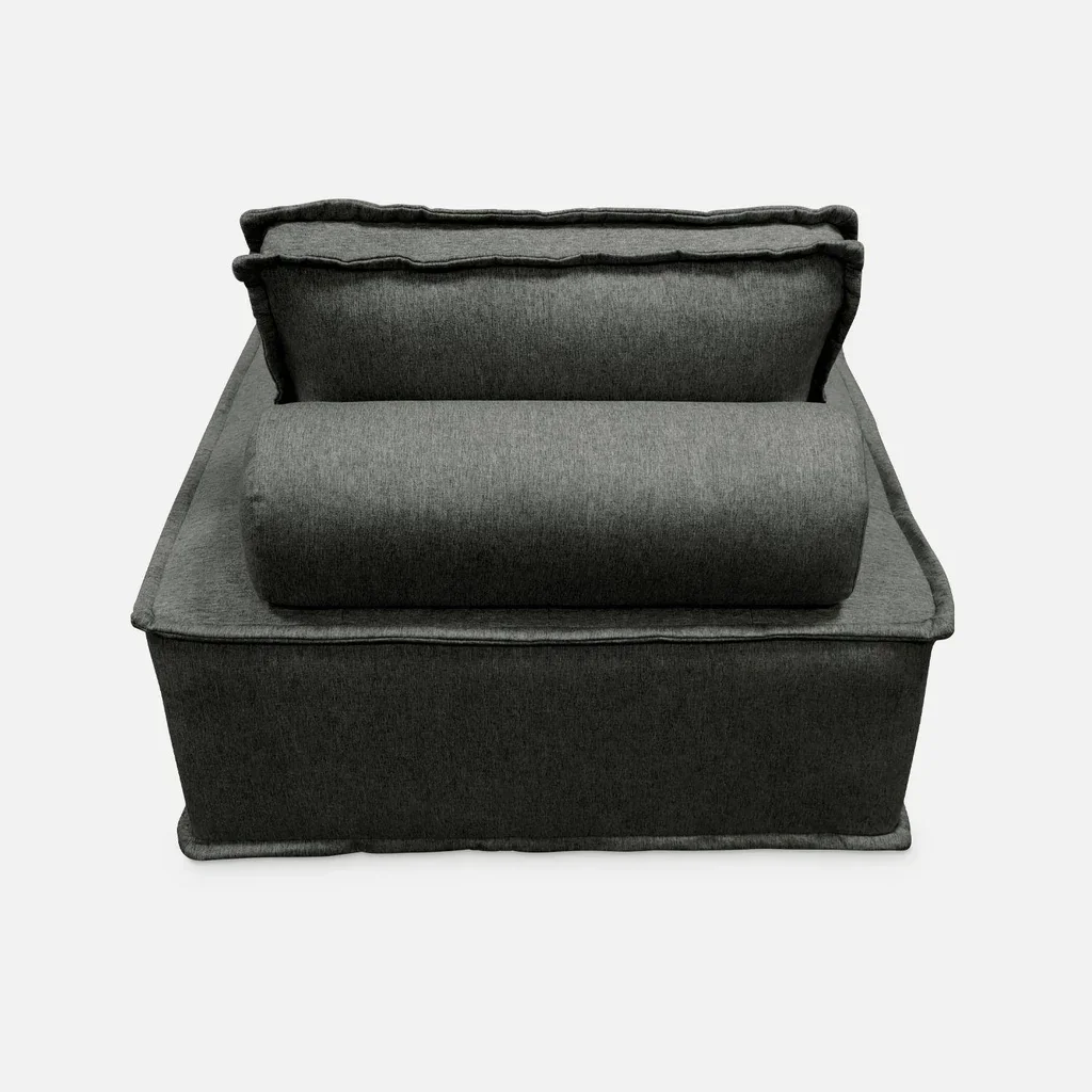 Sillón modular tapizado capitoné juego de 2 asientos salón