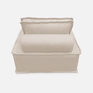 2 asientos modulares de tela acolchada para sofá