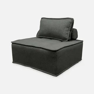 Sillón modular tapizado capitoné juego de 2 asientos salón